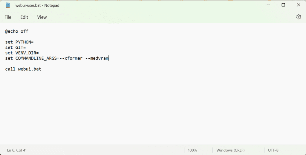 Were do I run command line arguments in stable diffusion webui