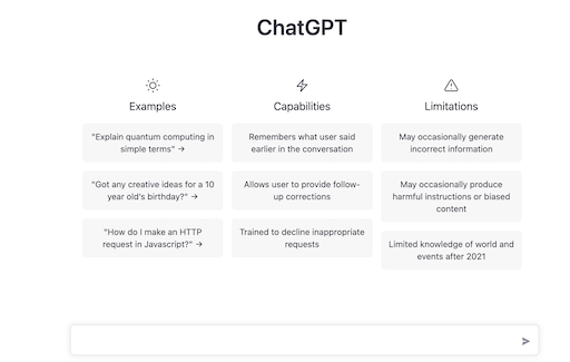 ChatGPT dialog page. Get Stable Diffusion prompts.