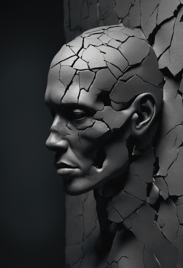 A cracked man - Stable Diffusion Art