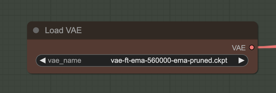 Load VAE node in ComfyUI.