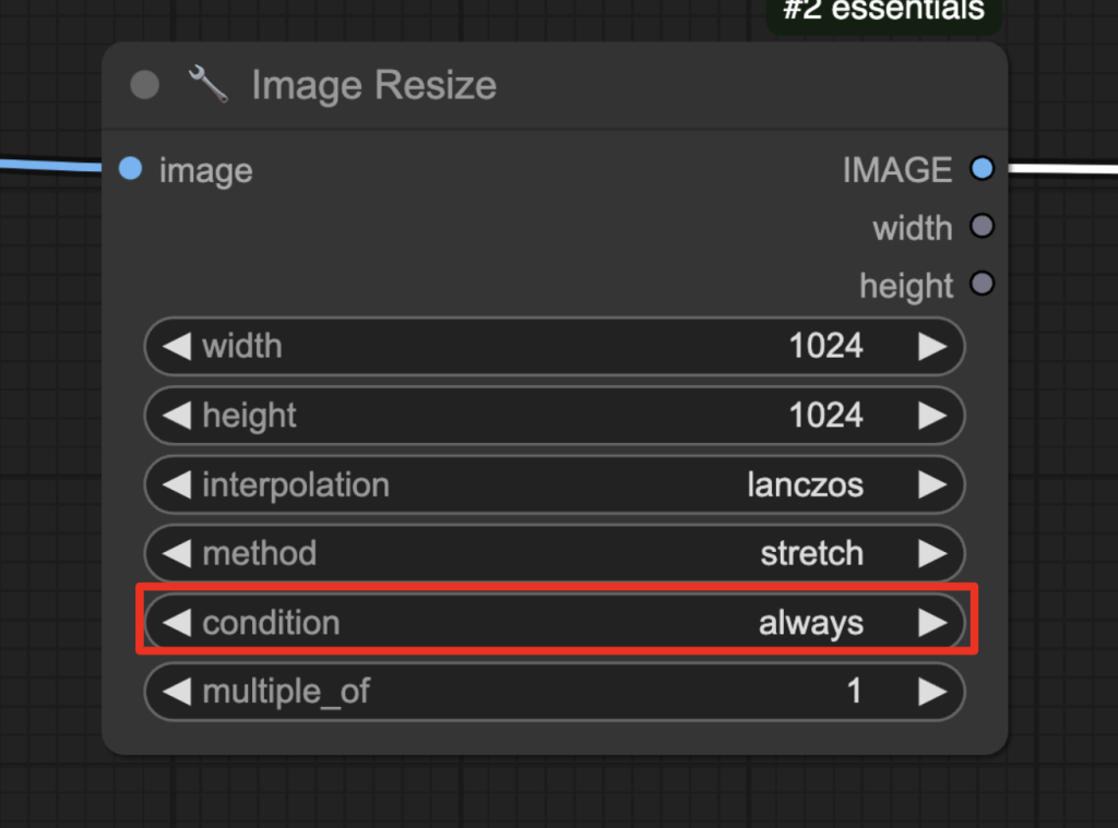 Resize - condition